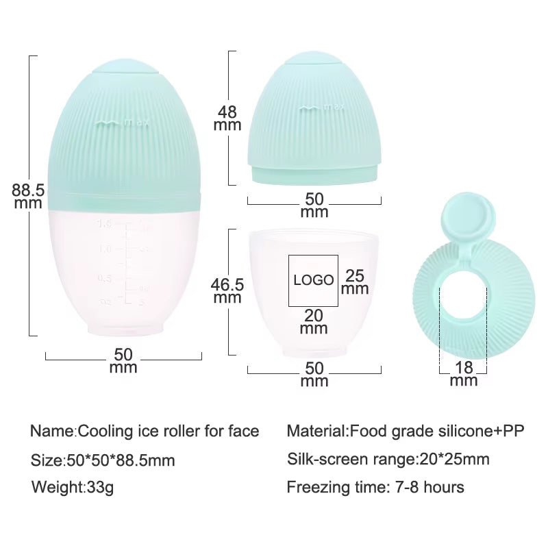 Facial Massager Mold Contour Cryo Reusable Cube Stick Balls Cooling Face Eye Neck Skin Care Tools Silicone Ice Roller