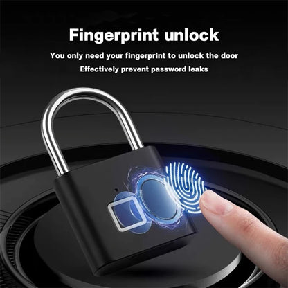 P2 Fingerprint Padlock, Built-In Rechargeable Battery, Outdoor Waterproof, Easy to Use