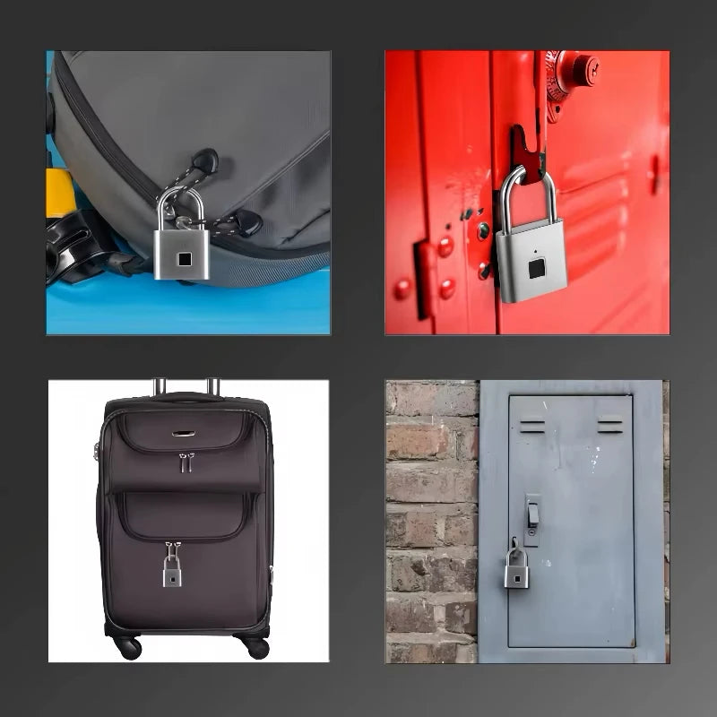 P2 Fingerprint Padlock, Built-In Rechargeable Battery, Outdoor Waterproof, Easy to Use